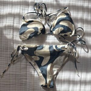 O'Neill Blue and Cream Bikini